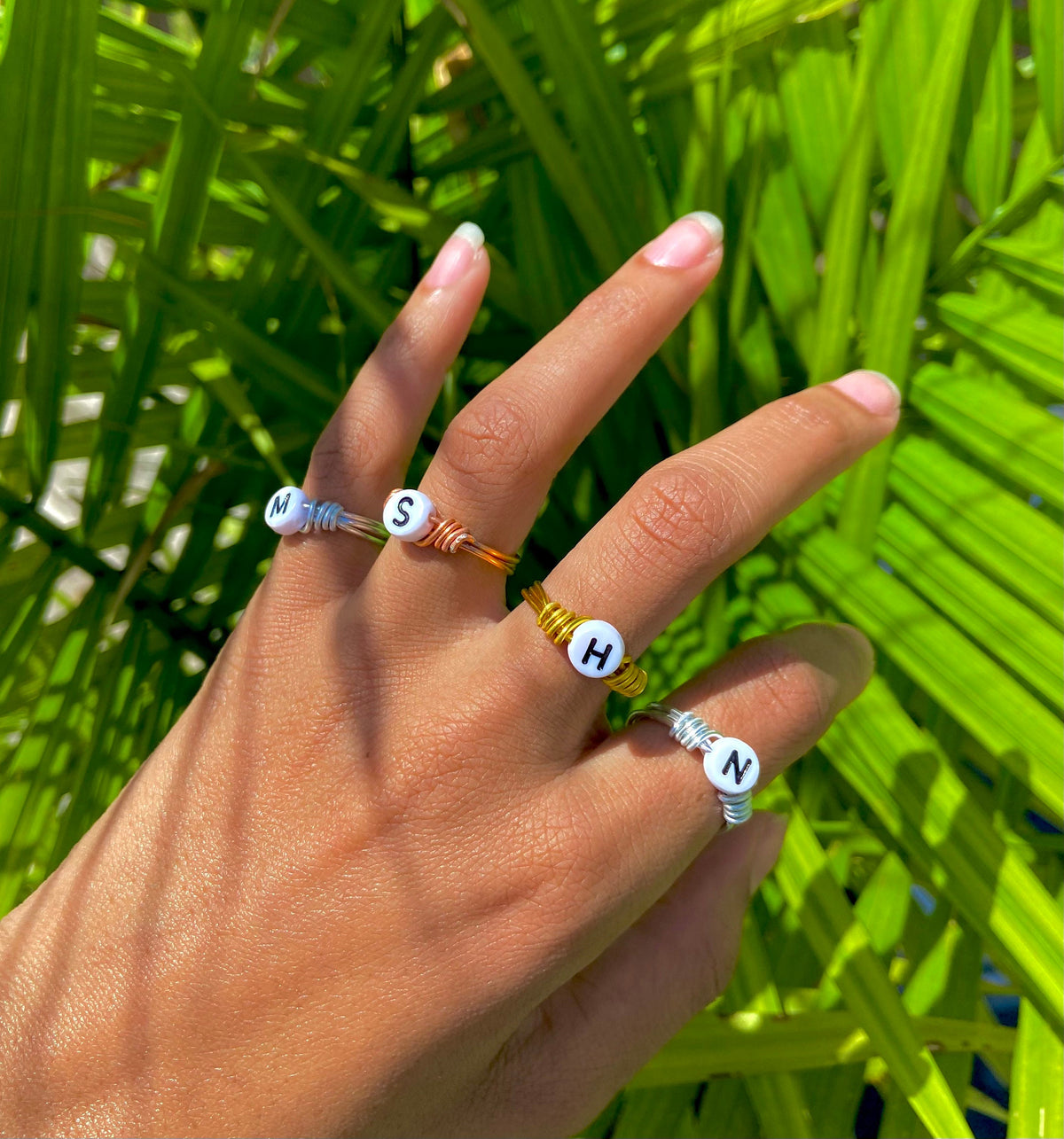 initial rings • a-z customizable letter ring • silver • rose gold • gold • monogram ring • personalized gift • alphabet rings