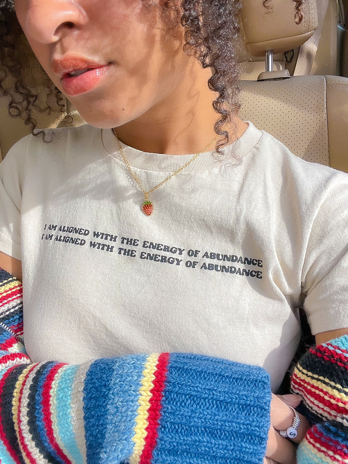 I am aligned with the energy of abundance baby tee | abundance tee | cute tees | affirmation tee | daily affirmations | affirmation shirt |