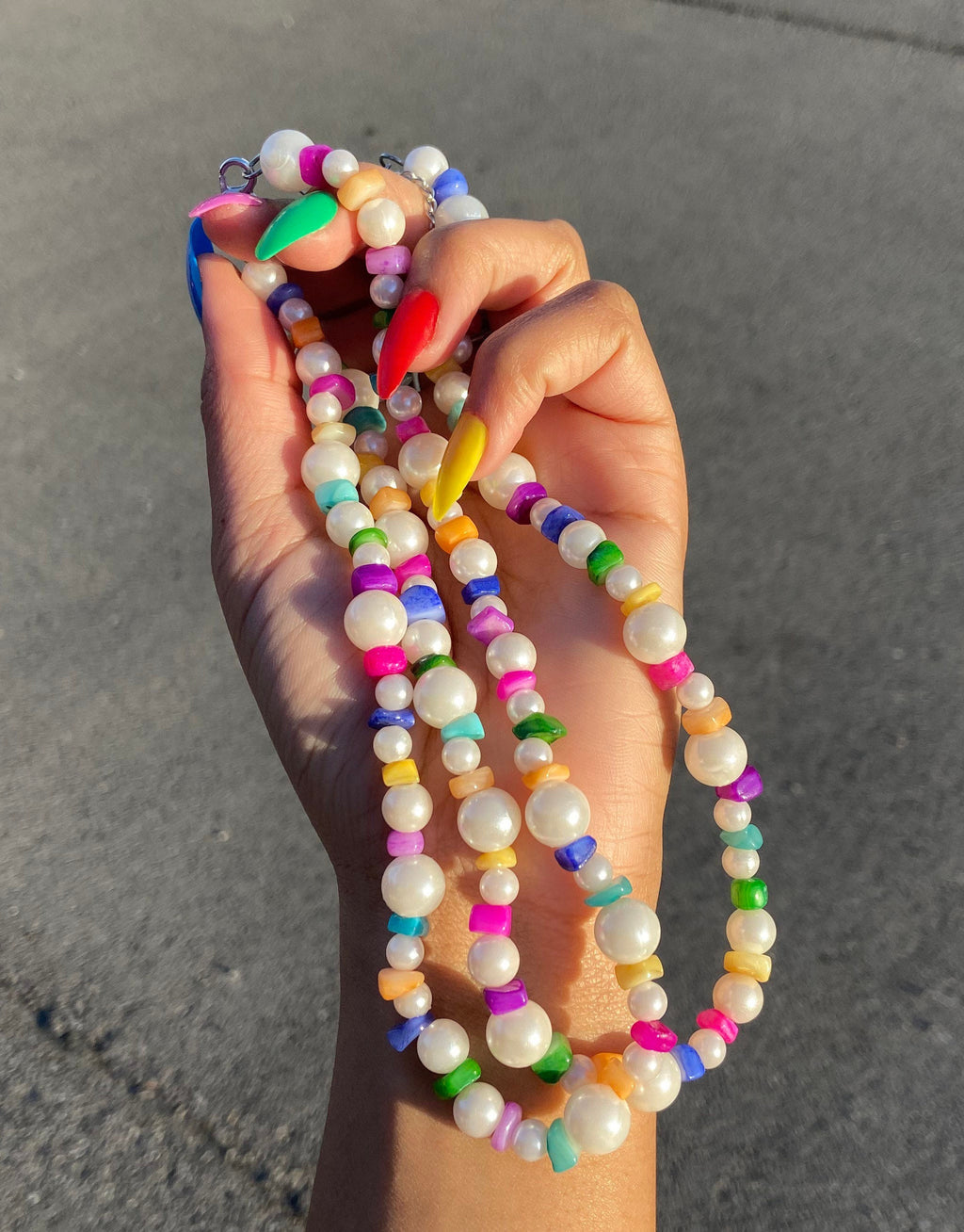 rainbow rock chokers | rainbow valentine collection | colorful jewelry | beaded choker | beaded necklace | beaded jewelry | valentine gift