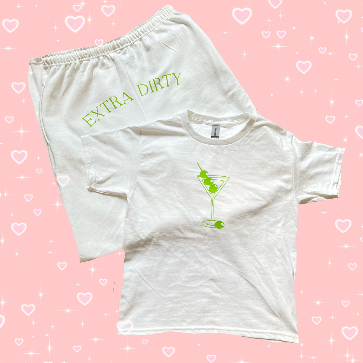 martini set | sweat set | comfortable set | loungewear | martini lovers | sweatpants | baby tee | clothing set | cute set | sweat sets