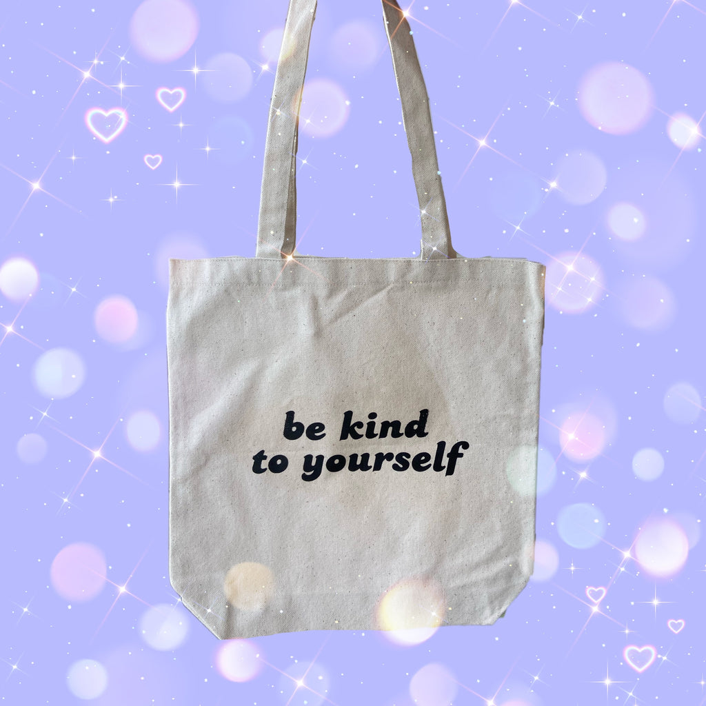 Be kind to yourself tote bag | tote bag |cute bag | valentines | bags | cute totes | tote bag gift ideas | cute bags for gifting |