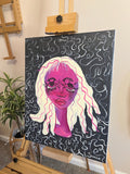 Staying up too late again | original painting | artwork | art | expressionist painting | expressionist | Simone’s little shoppe