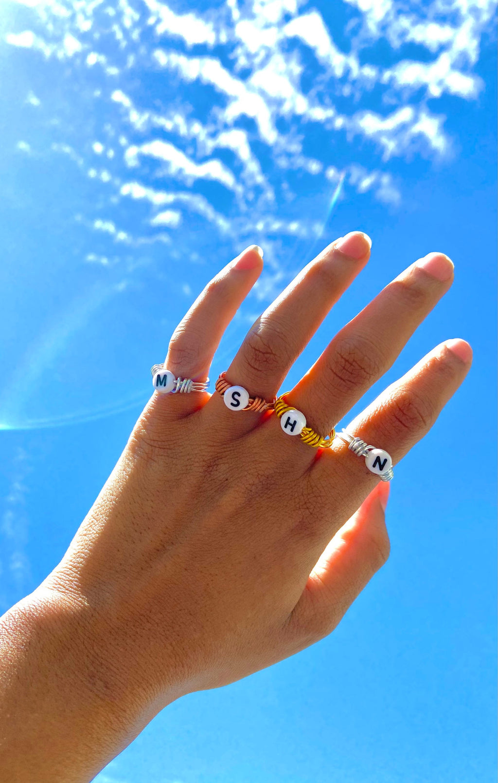 initial rings • a-z customizable letter ring • silver • rose gold • gold • monogram ring • personalized gift • alphabet rings