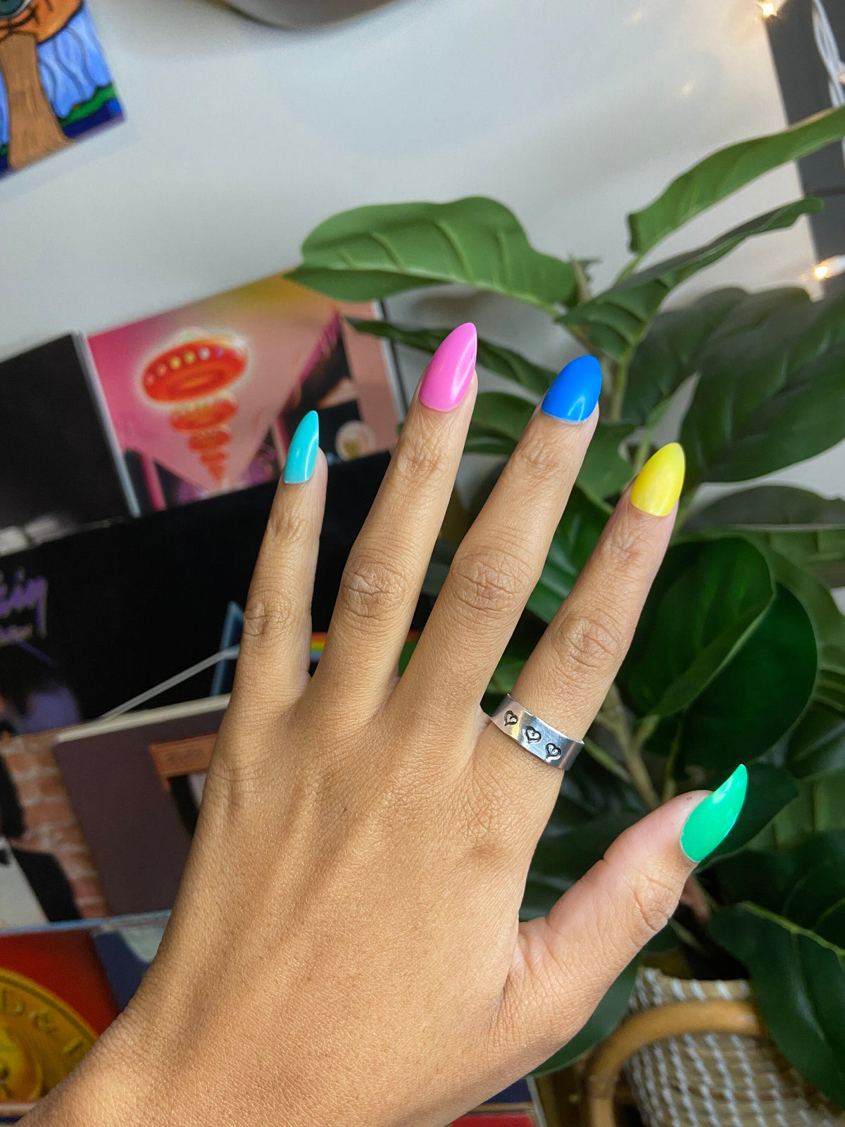 triple heart rings | adjustable ring | customizable ring | custom jewelry | stamped ring | stamped jewelry | gifts for her | Valentine’s Day