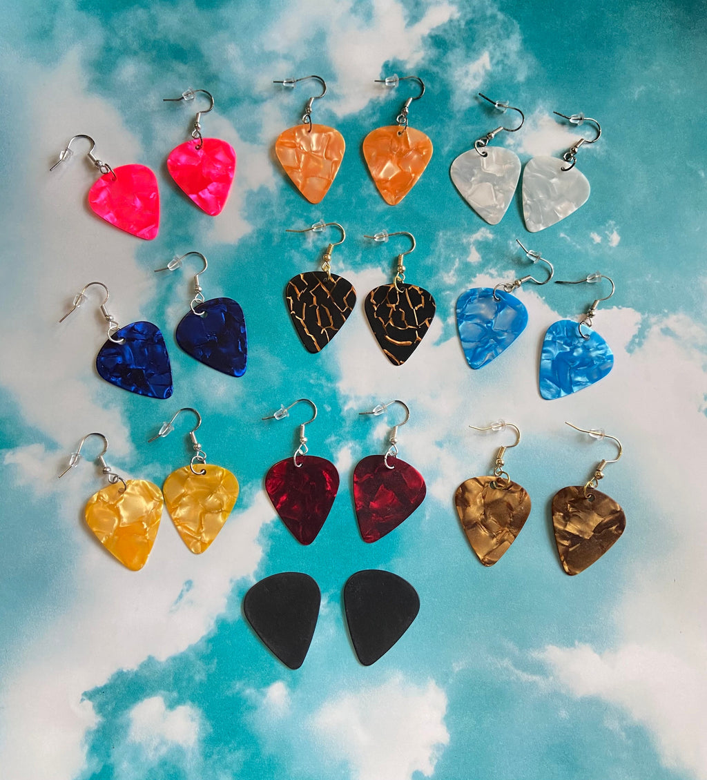 guitar pick earrings | music lover | music earrings | guitar earrings | earrings | fun jewelry | hypoallergenic