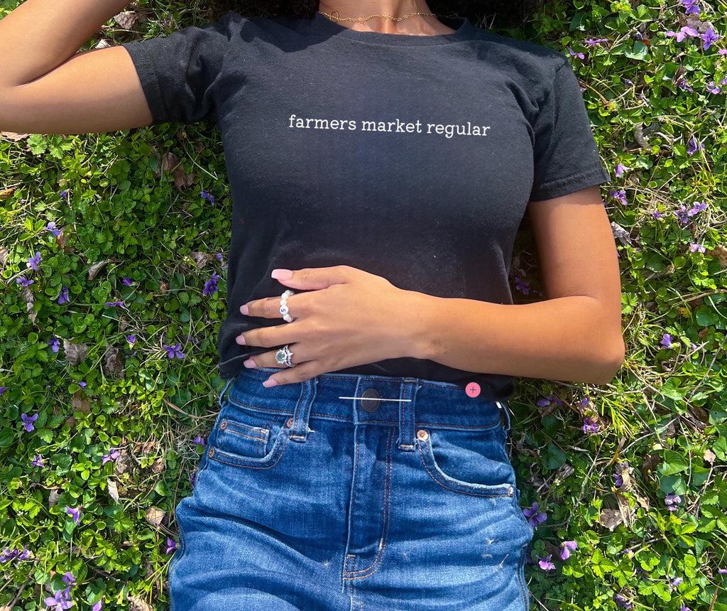 farmers market regular BABY TEE. farmers market lovers. Gift ideas. Gifts for her. Farmers market. Shirt for her. Farmers market shirt.