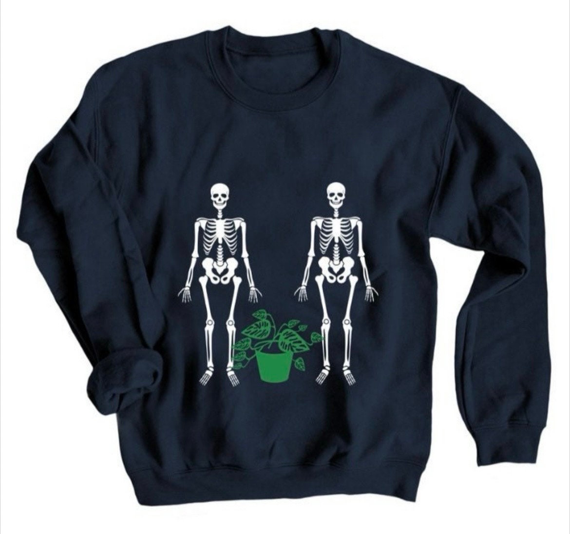 Taking care of dead plants crew neck | Halloween crewneck | fall season | fall crewneck | spooky season | Halloween | skeleton crewneck |