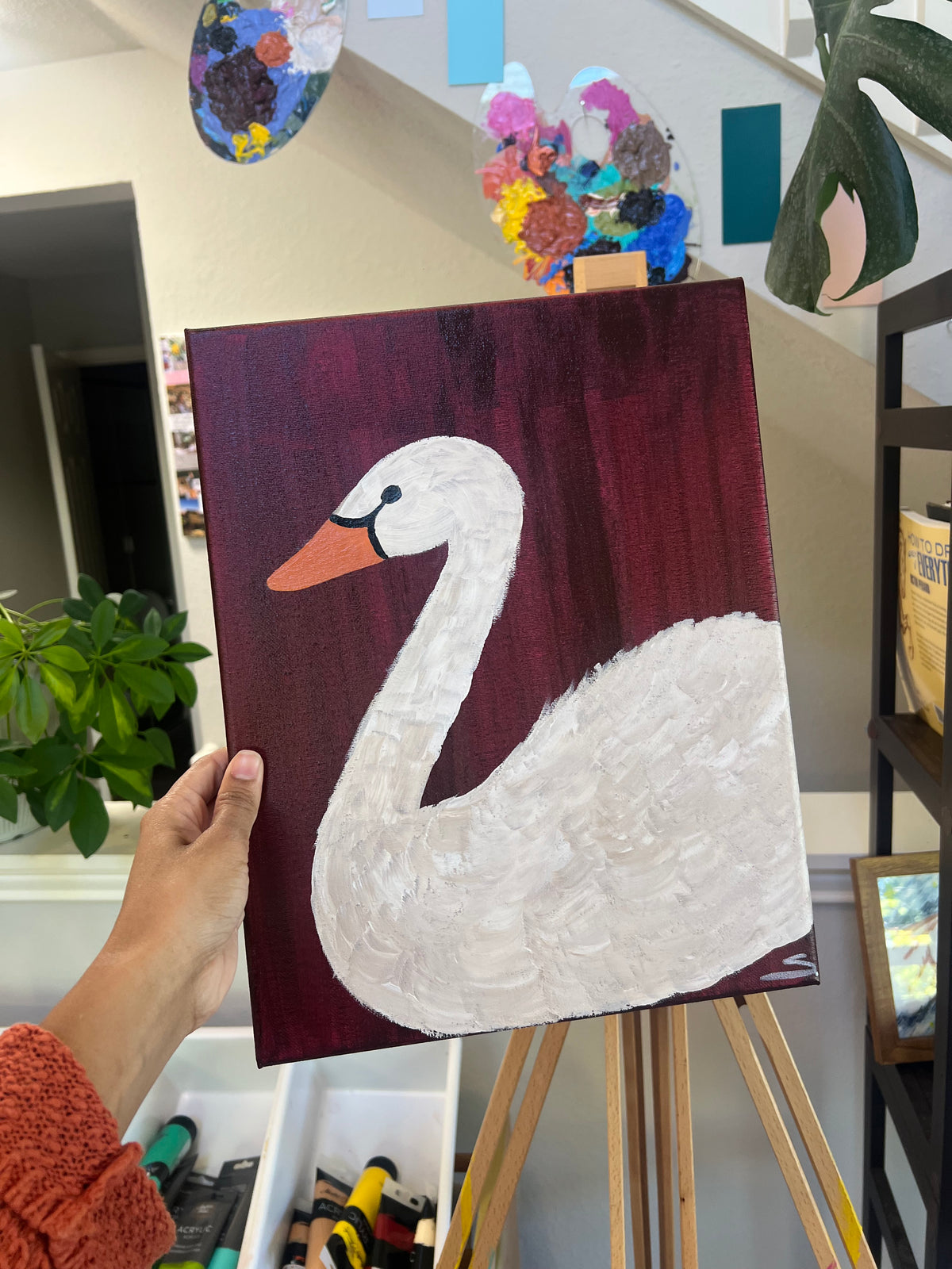 Swan painting