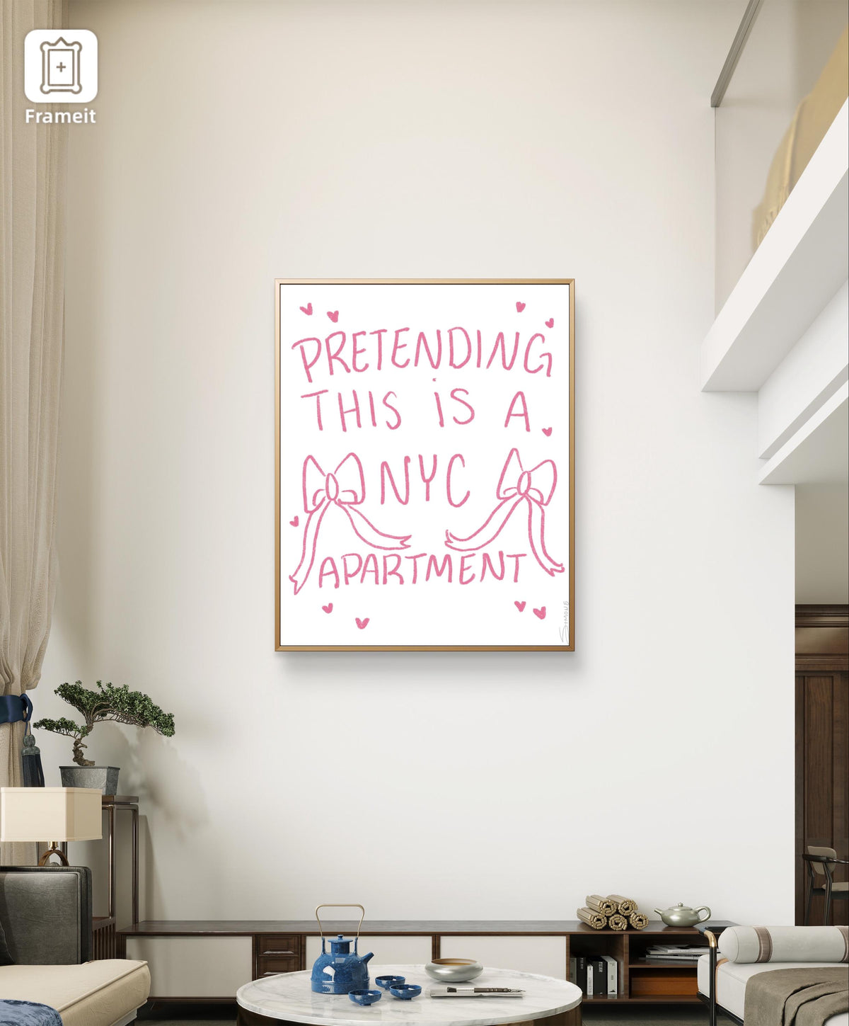 pretending this is a nyc apartment art print| modern art print | unique wall art | colorful wall art | Pinterest | bedroom decor | poster