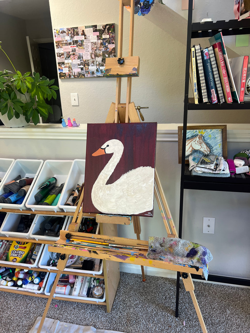 Swan painting