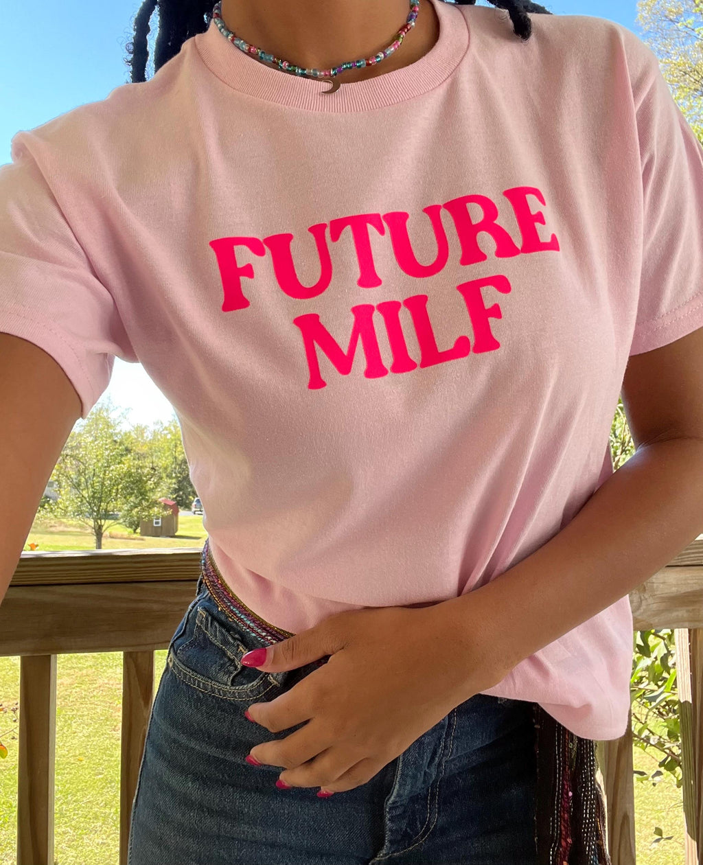 Future MILF BABY TEE . Funny shirts. bachelorette shirt. Future milf shirt. Gift ideas. Going out shirt . Pregnancy announcement shirt .