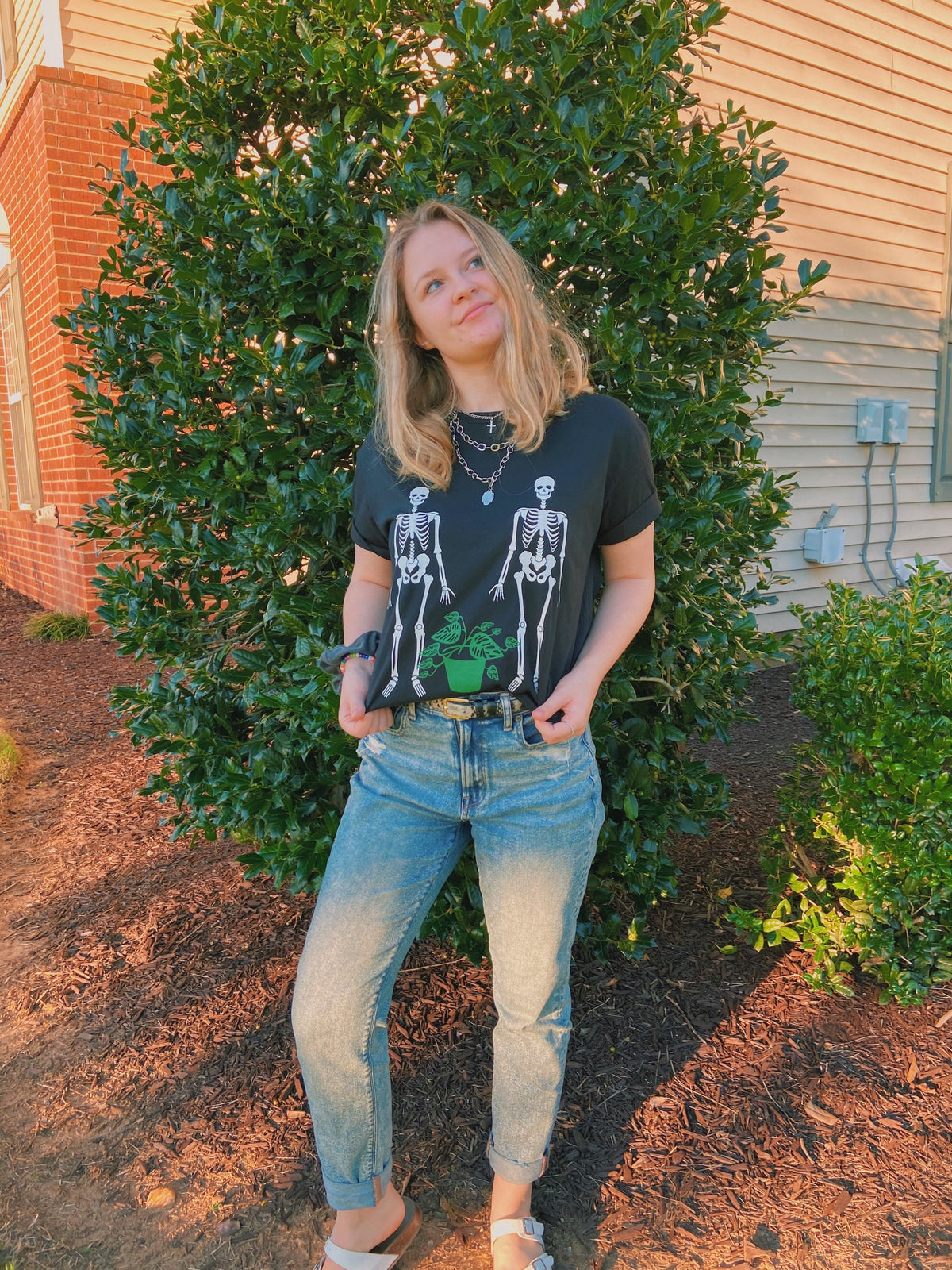 Taking care of dead plants tee | comfy tee | Halloween | cute shirt | Halloween shirt | plant lover | skeleton shirt | cute shirt | spooky