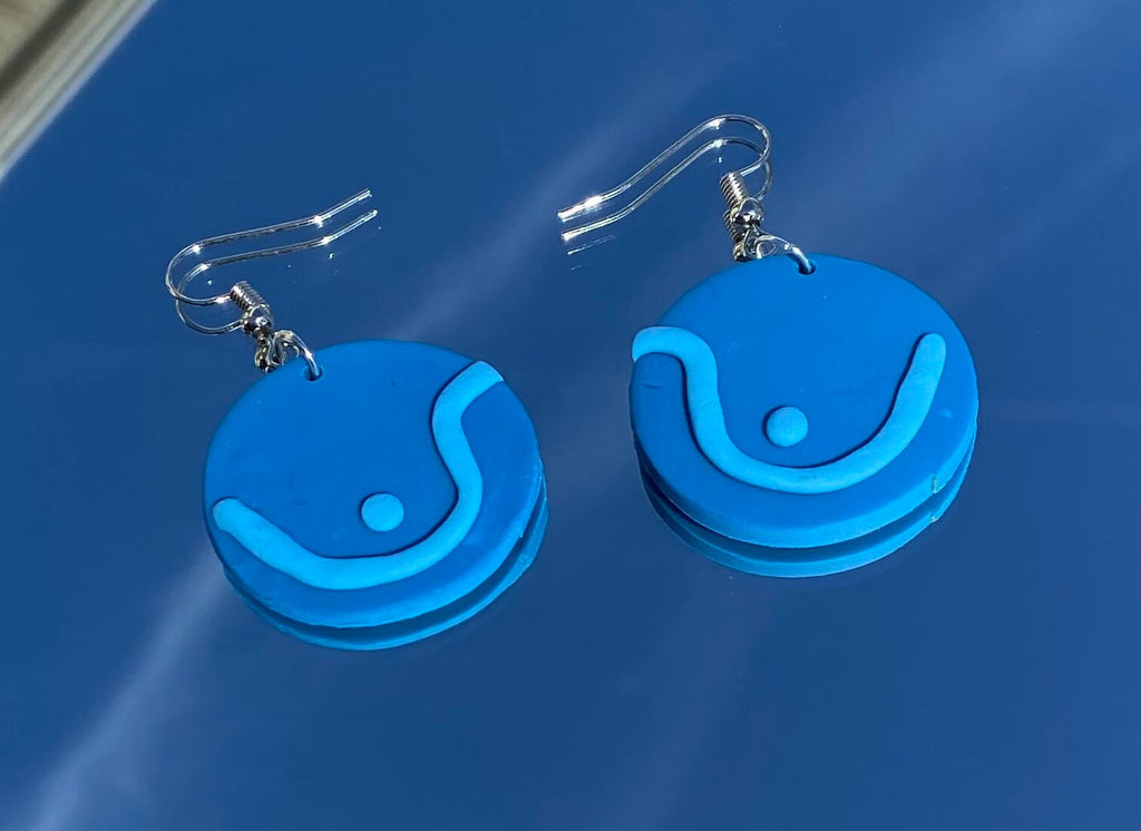 boob earrings | clay earrings | polymer clay | feminine | boob | breasts | colorful | hypoallergenic | feminists | body | gift ideas for her