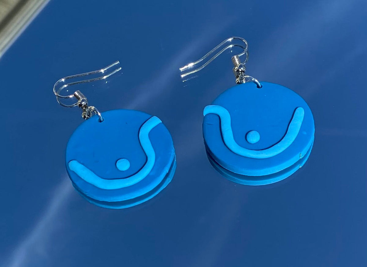 boob earrings | clay earrings | polymer clay | feminine | boob | breasts | colorful | hypoallergenic | feminists | body | gift ideas for her