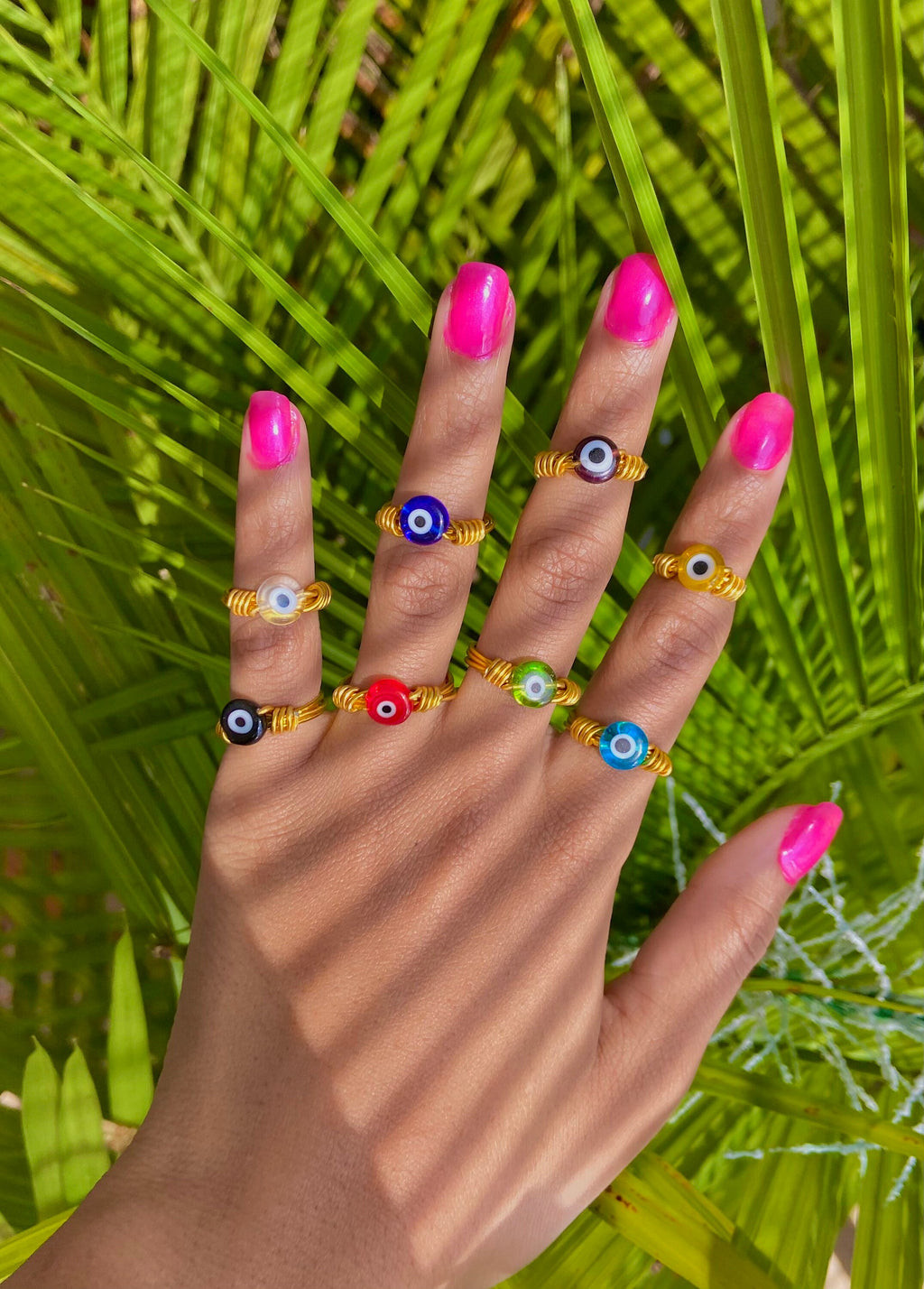 Evil eye rings | ring | size inclusive | gold | evil eye | spiritual | symbol | protection | indie style gift  | wire wrapped ring manifest