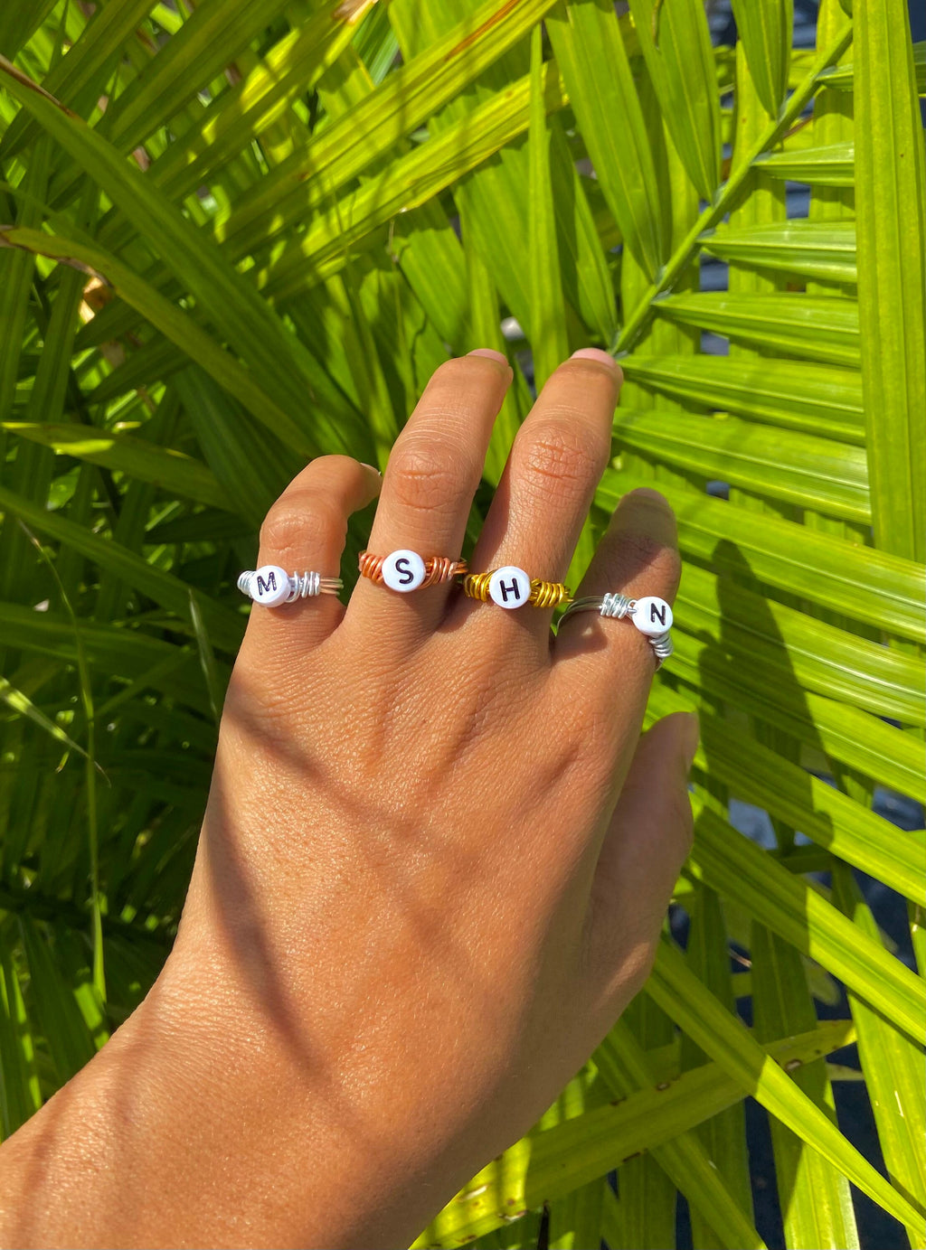 initial rings • a-z customizable letter ring • silver • rose gold • gold • monogram ring • personalized gift • alphabet rings