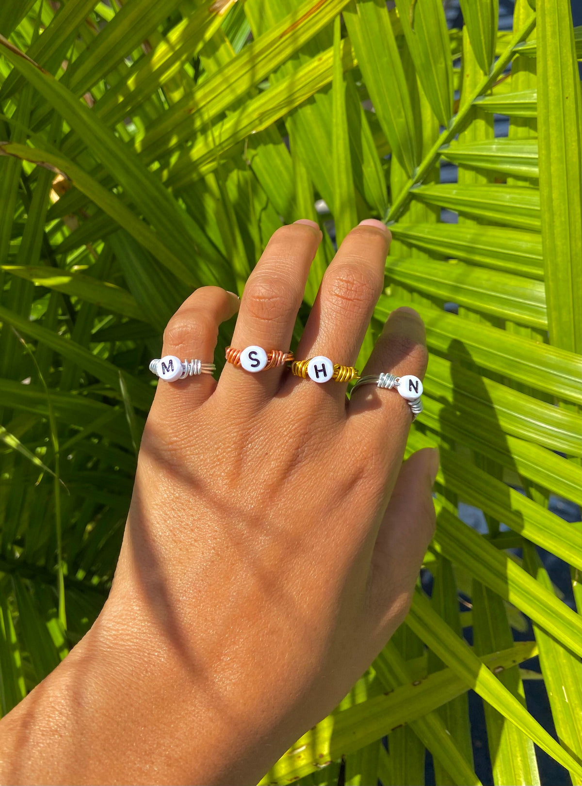 initial rings • a-z customizable letter ring • silver • rose gold • gold • monogram ring • personalized gift • alphabet rings