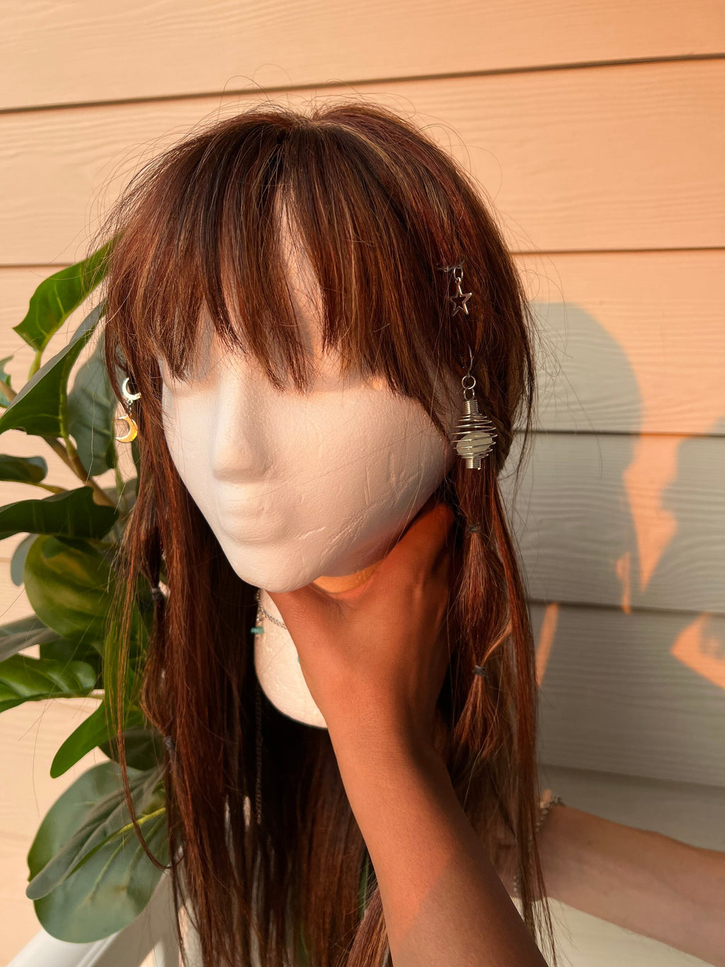 star and moon hair charms | hair jewelry | metal hair charms | metal hair jewelry | hair accessories | hair clips |