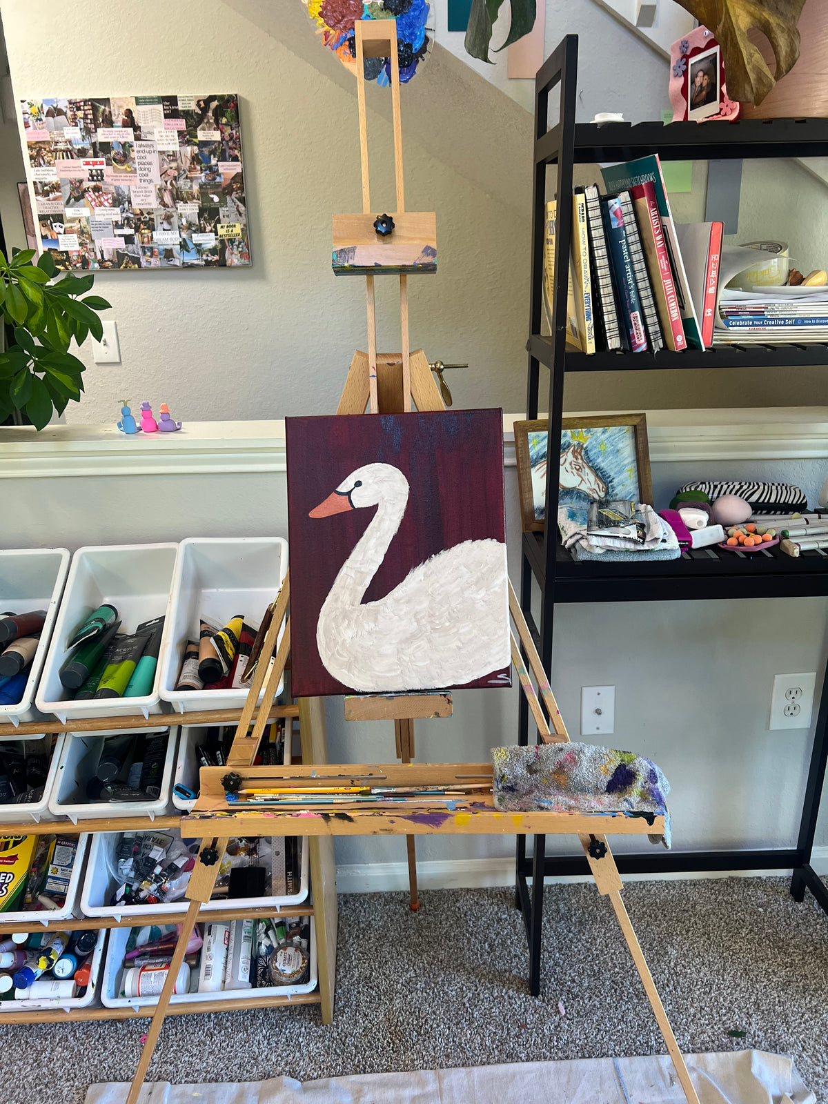 Swan painting