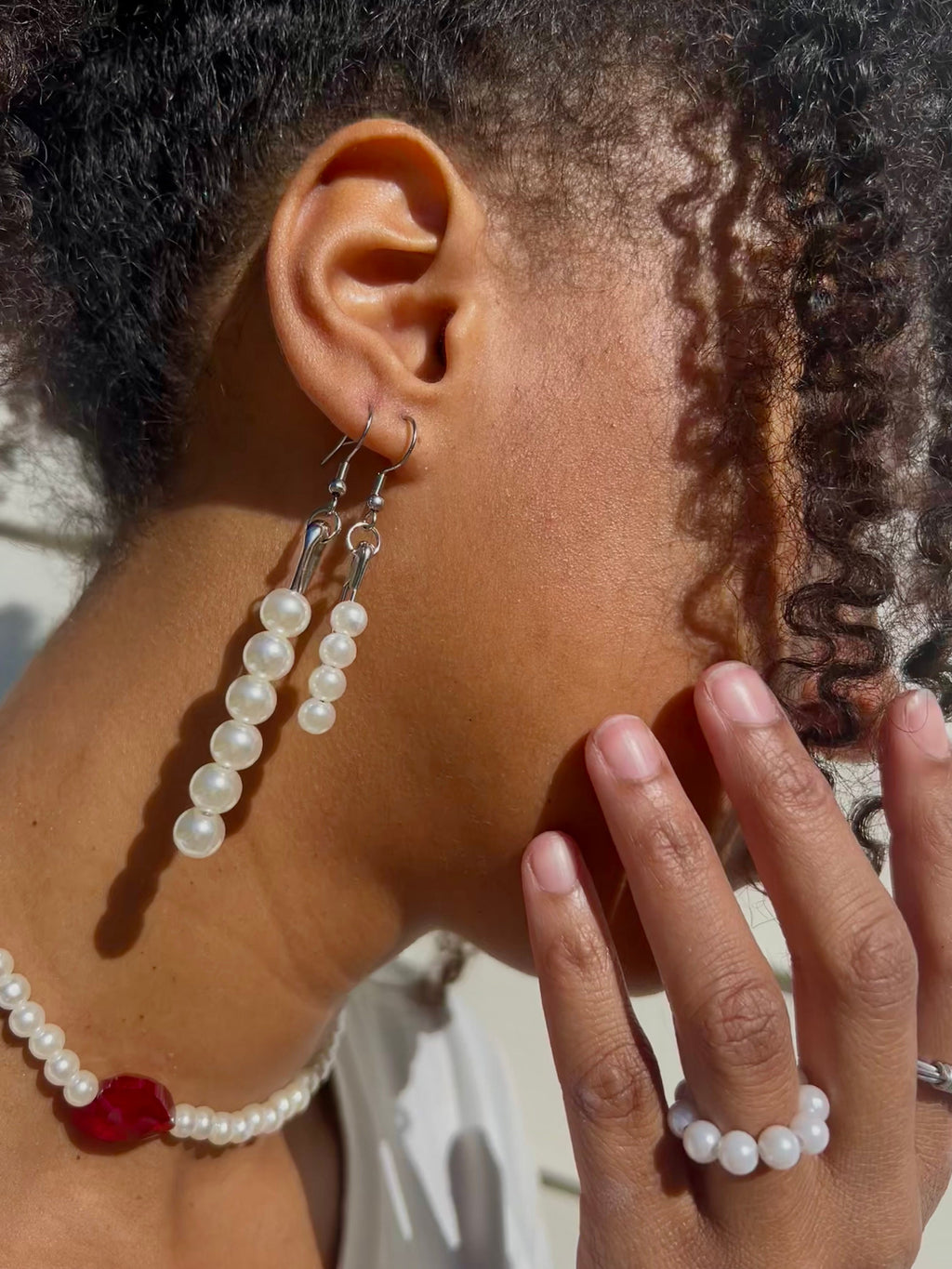 safety pearl earrings | safety pin earrings | safety pin | everyday earrings | jewelry | earrings | jewelry | cute earrings |