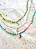 star and moon beaded chokers | star jewelry | moon | colorful jewelry | beaded choker | beaded necklace | beaded jewelry | valentines gift