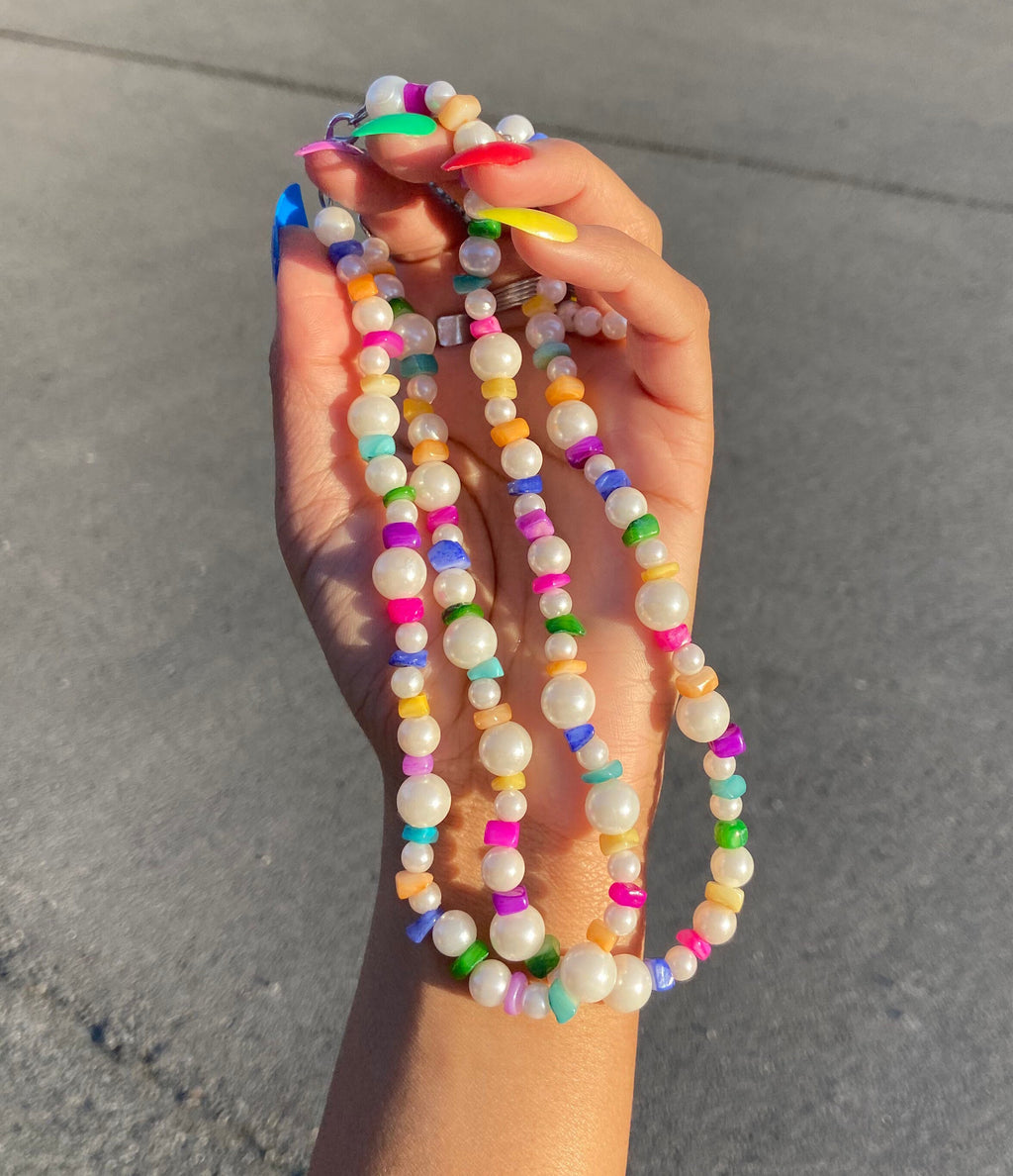 rainbow rock chokers | rainbow valentine collection | colorful jewelry | beaded choker | beaded necklace | beaded jewelry | valentine gift