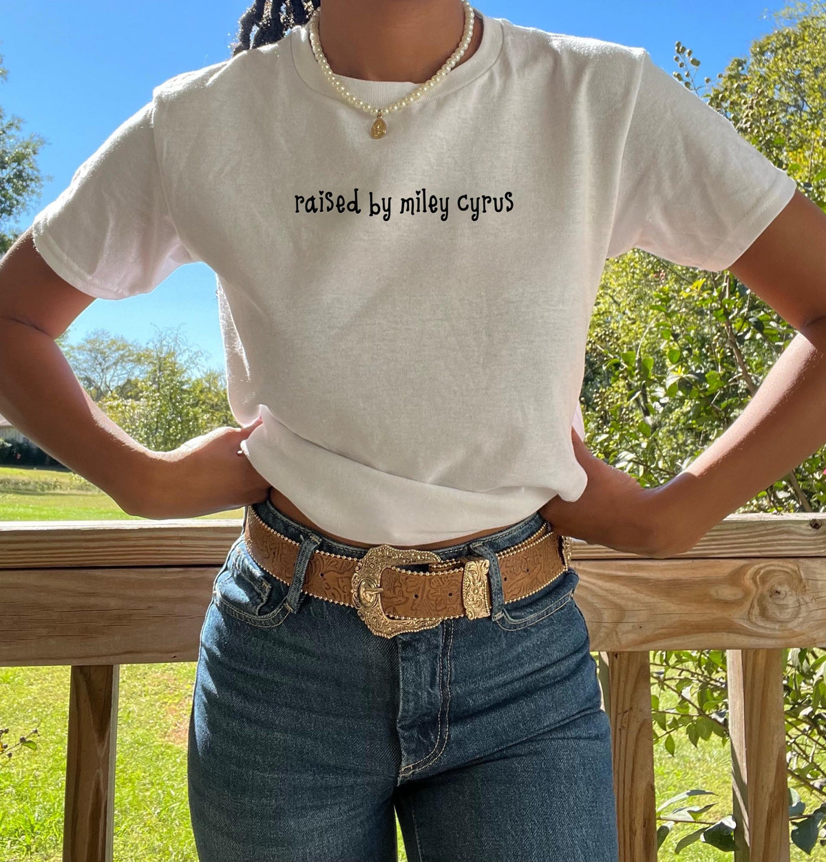 Raised by Miley Cyrus baby tee. Raised by hannah Montana baby tee. Raised by Miley Stewart baby tee. Hannah Montana fan. Miley Cyrus fan