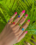 Evil eye rings | ring | size inclusive | gold | evil eye | spiritual | symbol | protection | indie style gift  | wire wrapped ring manifest