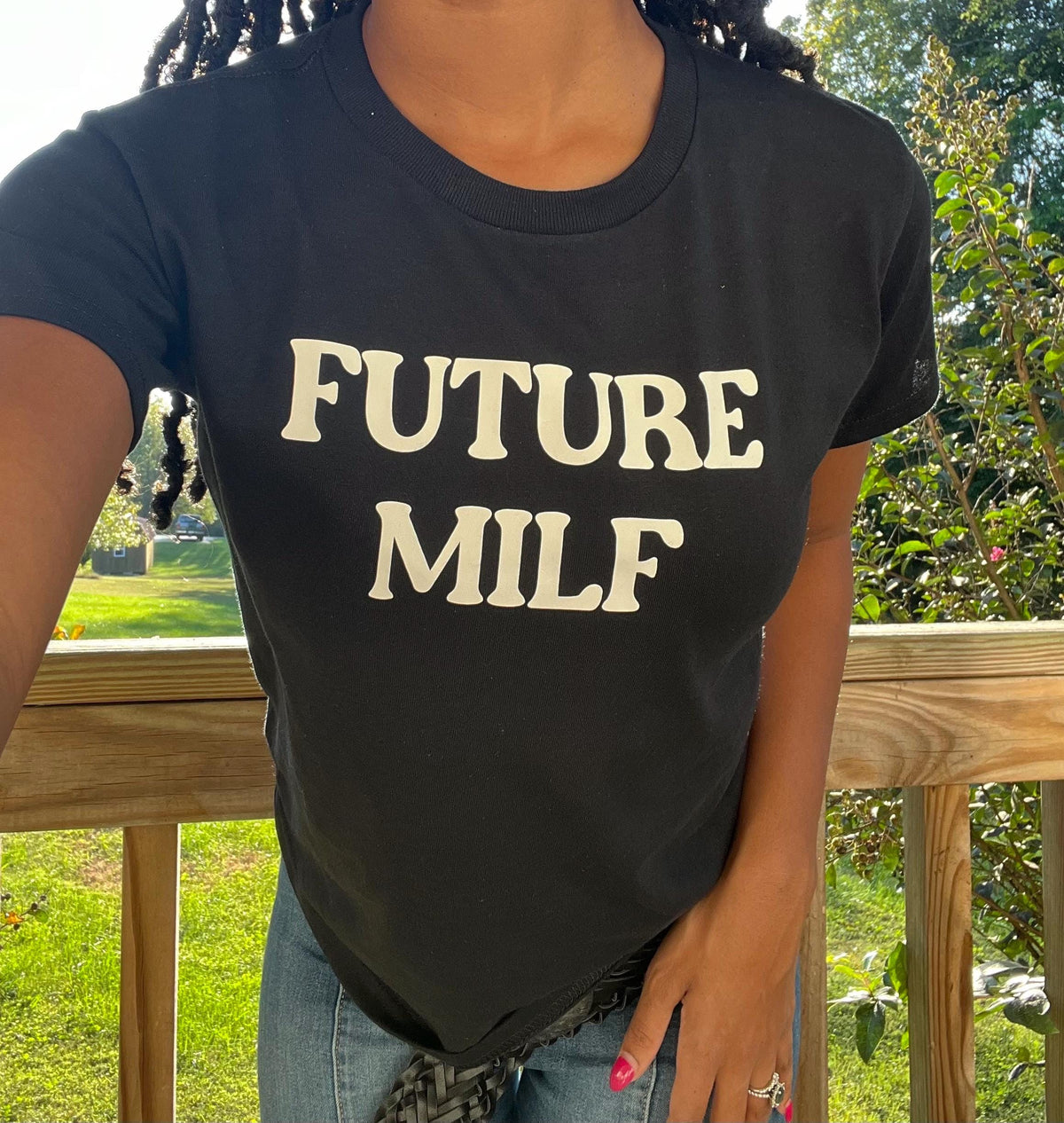 Future MILF BABY TEE . Funny shirts. bachelorette shirt. Future milf shirt. Gift ideas. Going out shirt . Pregnancy announcement shirt .
