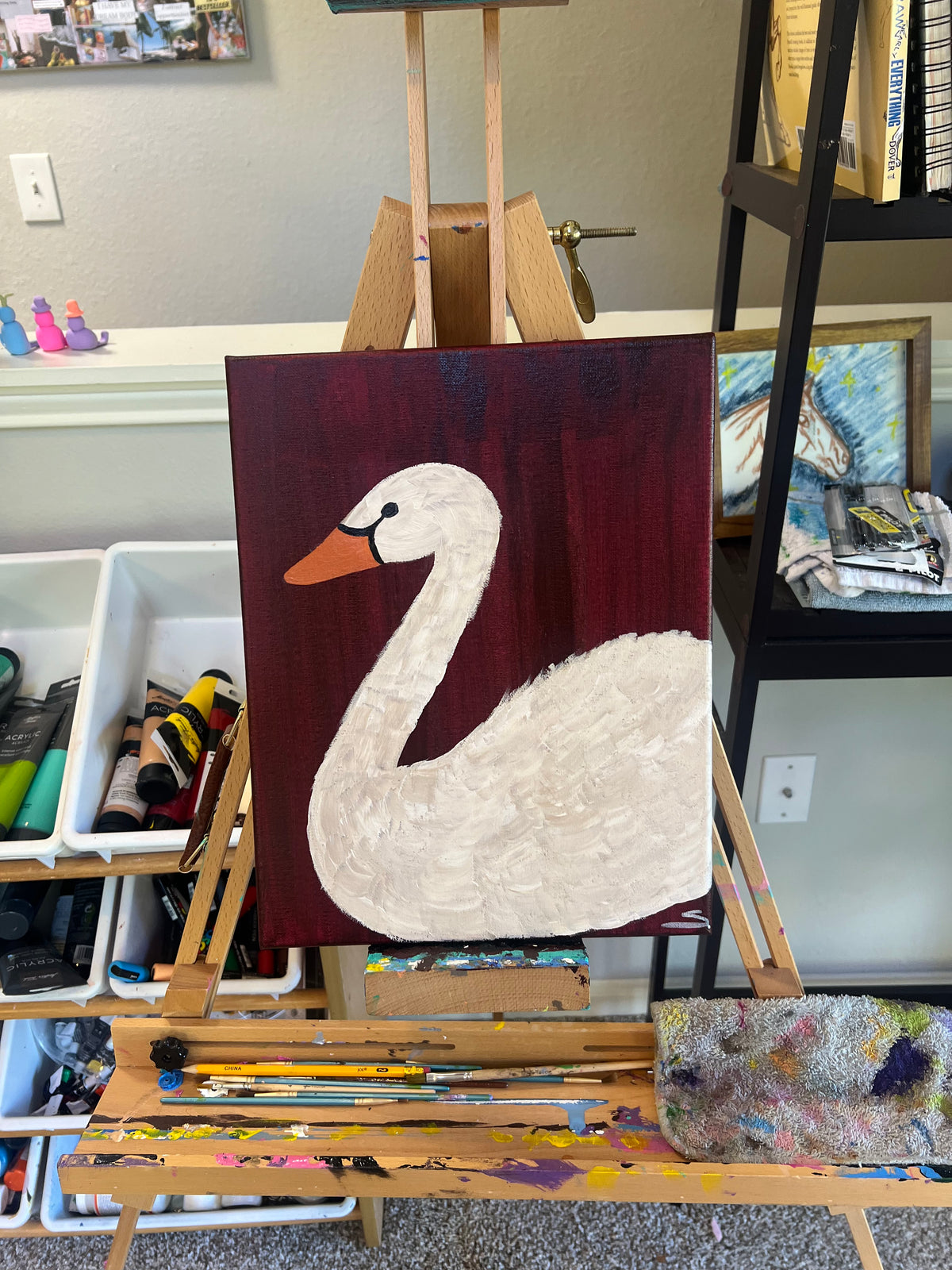 Swan painting