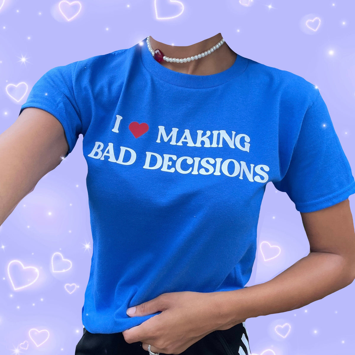 I love making bad decisions baby tee | I heart tee | heart tee shirt |  I heart making bad decisions shirt | funny shirt | funny baby tee