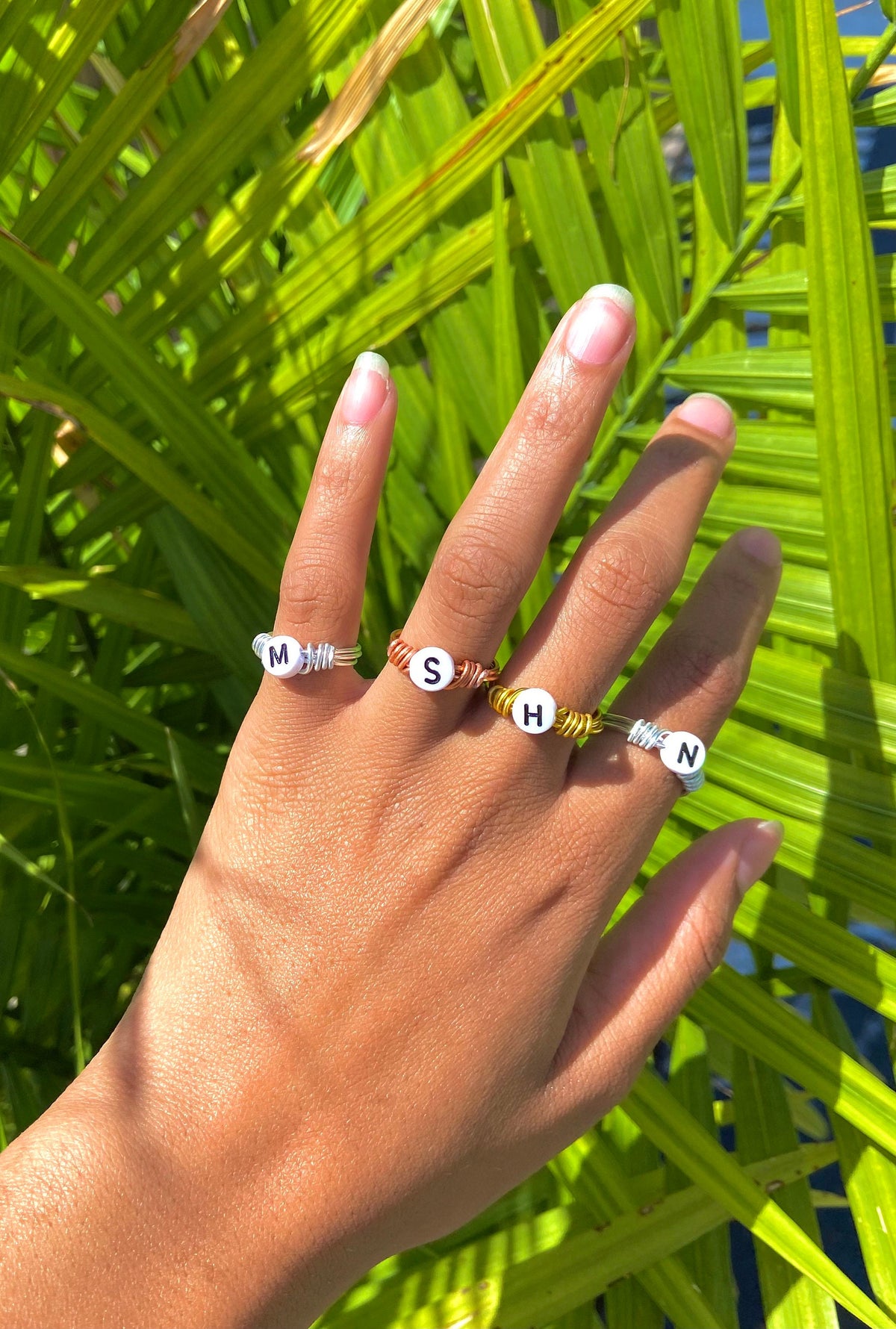 initial rings • a-z customizable letter ring • silver • rose gold • gold • monogram ring • personalized gift • alphabet rings