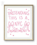 pretending this is a nyc apartment art print| modern art print | unique wall art | colorful wall art | Pinterest | bedroom decor | poster