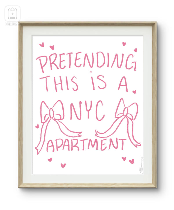 pretending this is a nyc apartment art print| modern art print | unique wall art | colorful wall art | Pinterest | bedroom decor | poster