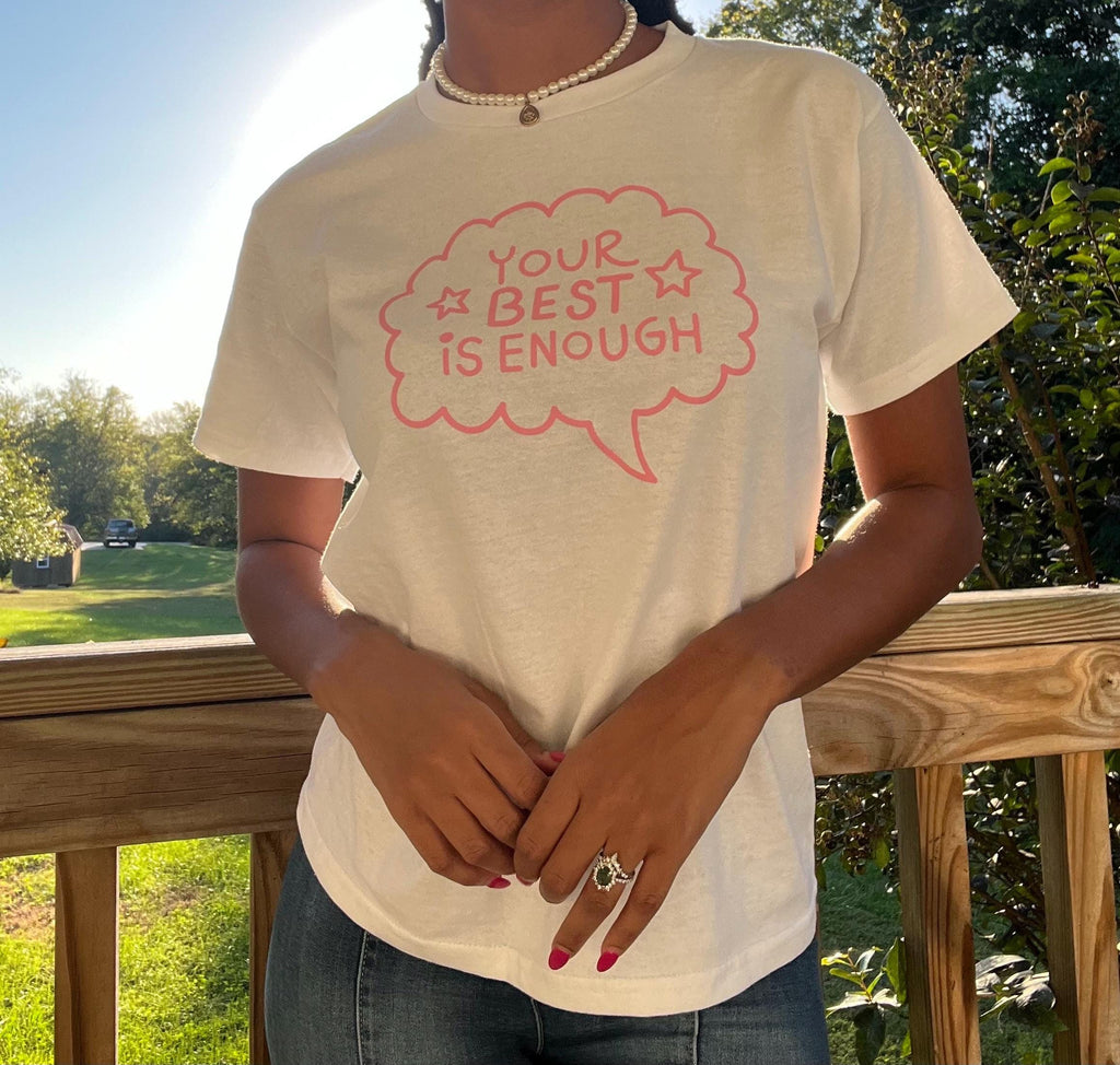 Your Best is Enough baby tee. Inspirational shirt . Women’s t shirts. Cute tshirts . Cute shirts. Inspo shirts. Positive shirts.Be kind. Enough