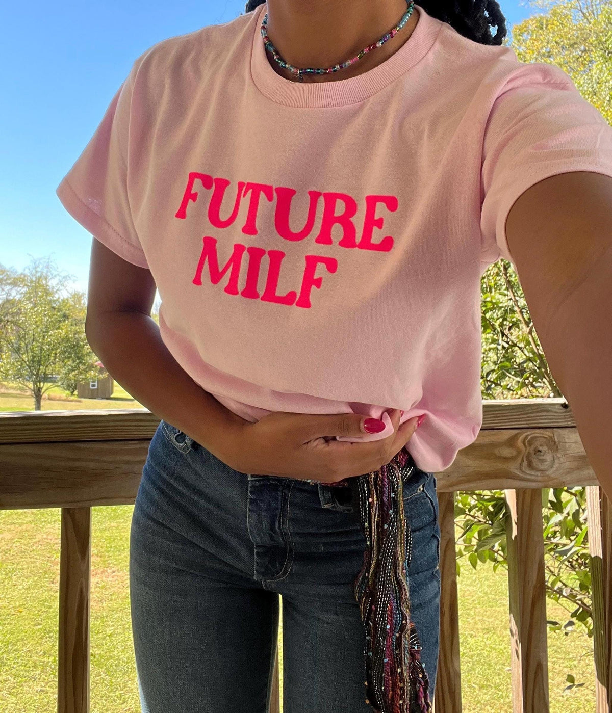 Future MILF BABY TEE . Funny shirts. bachelorette shirt. Future milf shirt. Gift ideas. Going out shirt . Pregnancy announcement shirt .