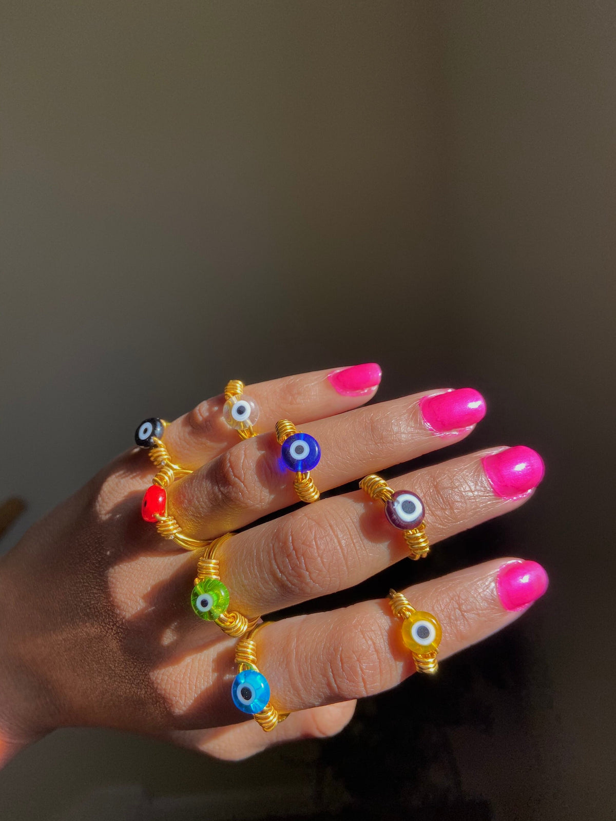 Evil eye rings | ring | size inclusive | gold | evil eye | spiritual | symbol | protection | indie style gift  | wire wrapped ring manifest