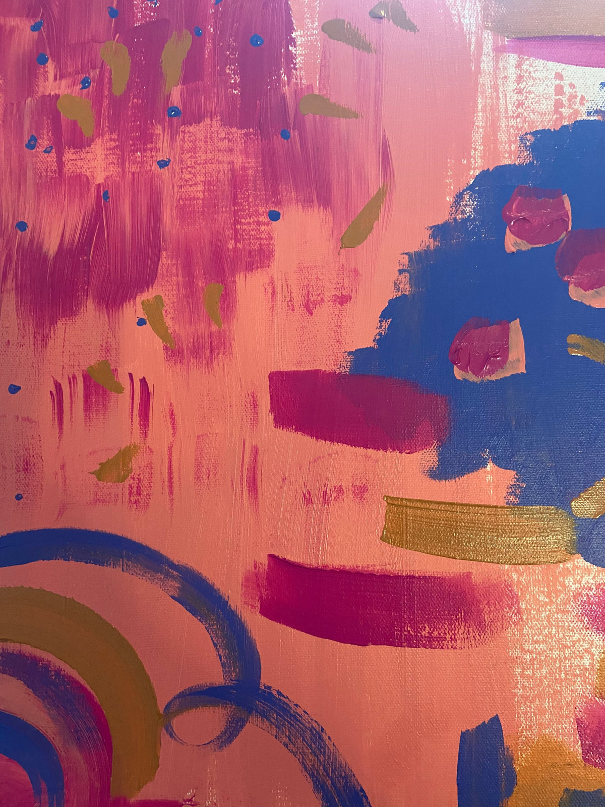 through rose colored glasses | original painting | wall art | abstract painting | black artists | art | acrylic painting | large painting