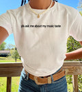 Please ask me about my music taste baby tee. Tee shirts for her. Pinterest shirts. Musician shirt. Music lover shirt. Dj. Concert shirt