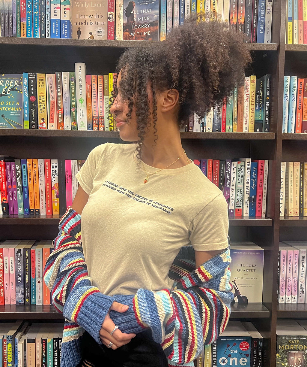 I am aligned with the energy of abundance baby tee | abundance tee | cute tees | affirmation tee | daily affirmations | affirmation shirt |