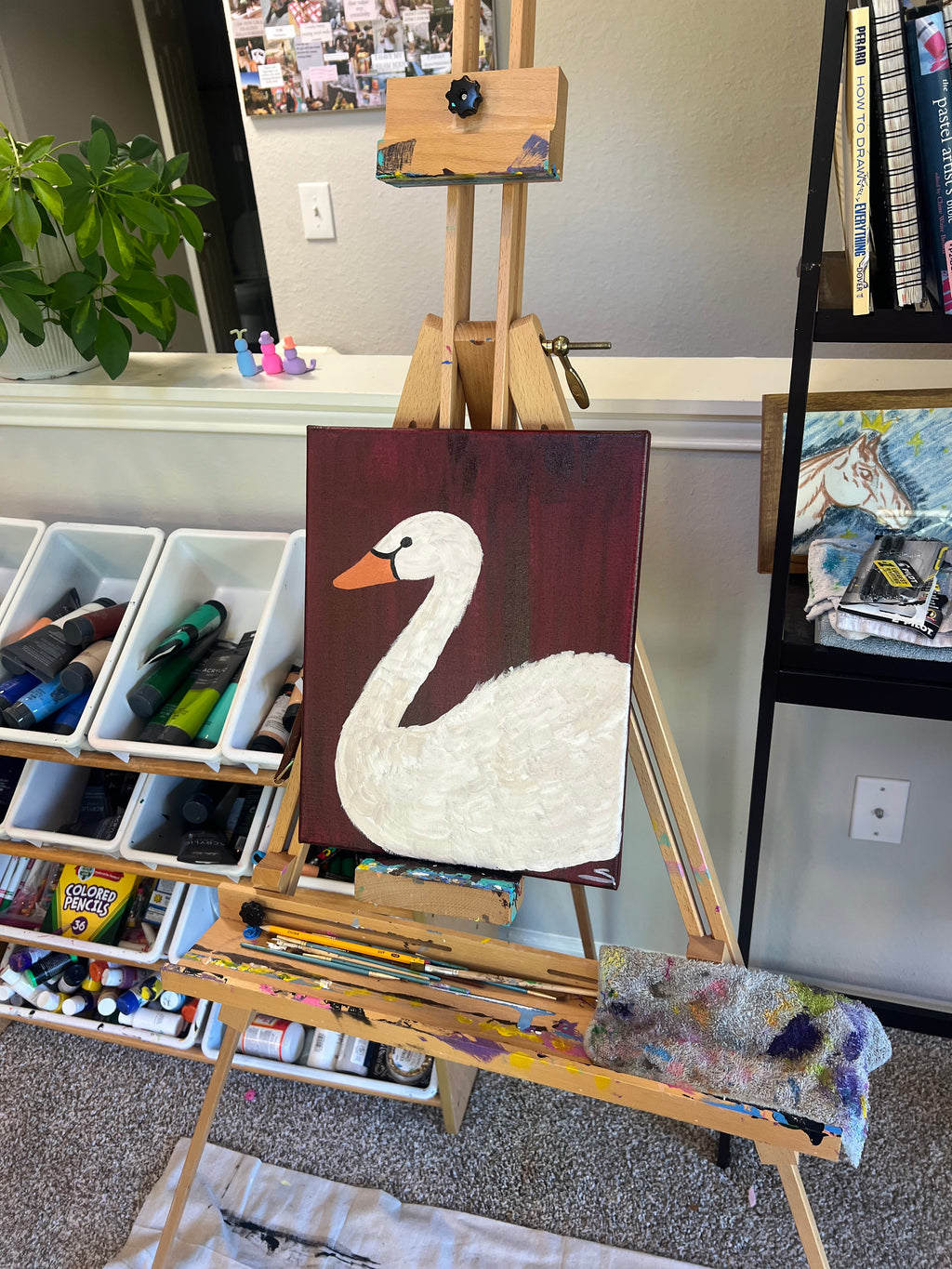 Swan painting