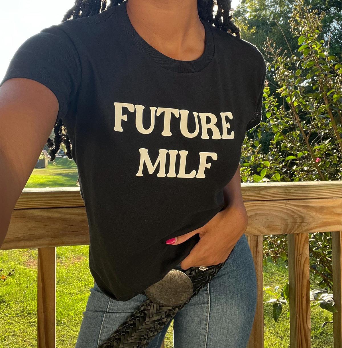 Future MILF BABY TEE . Funny shirts. bachelorette shirt. Future milf shirt. Gift ideas. Going out shirt . Pregnancy announcement shirt .