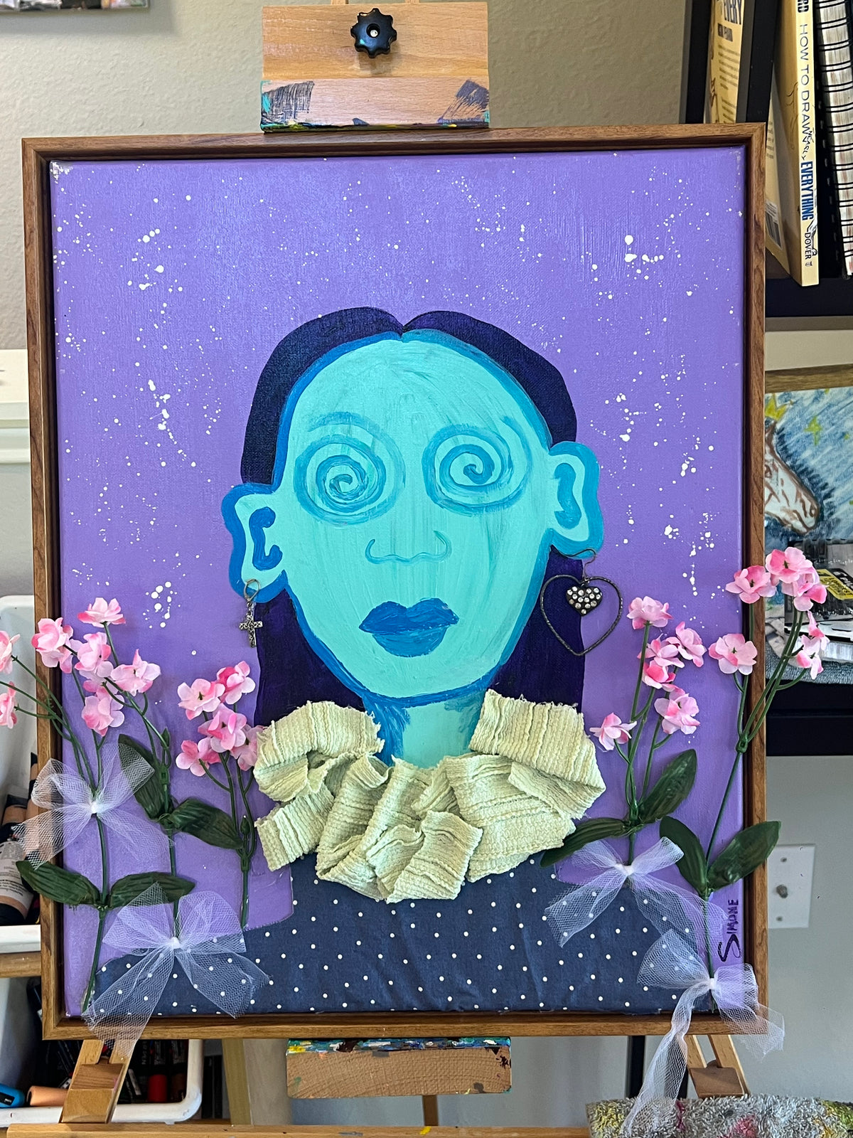 finding myself original painting by Simone | acrylic and multimedia | funky art | original wall art | artwork | painting | multimedia art |