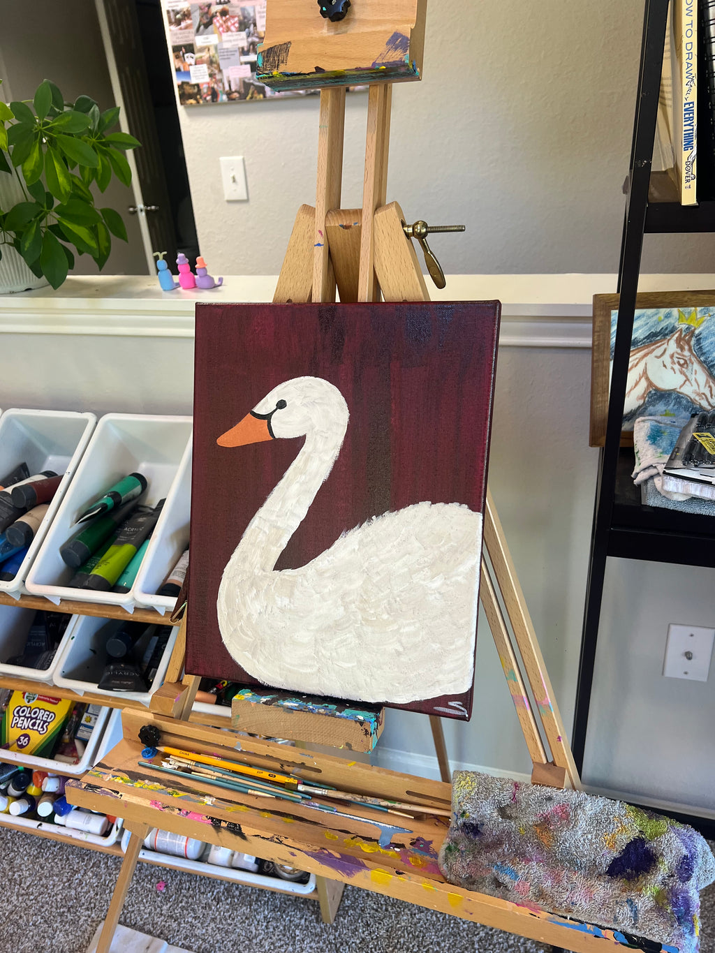 Swan painting
