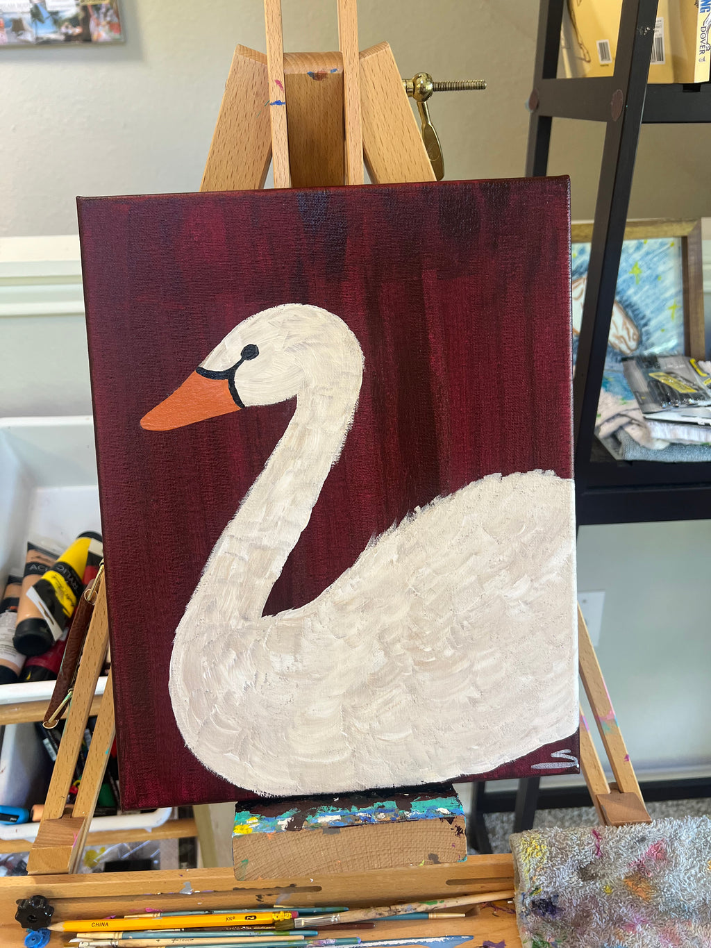 Swan painting
