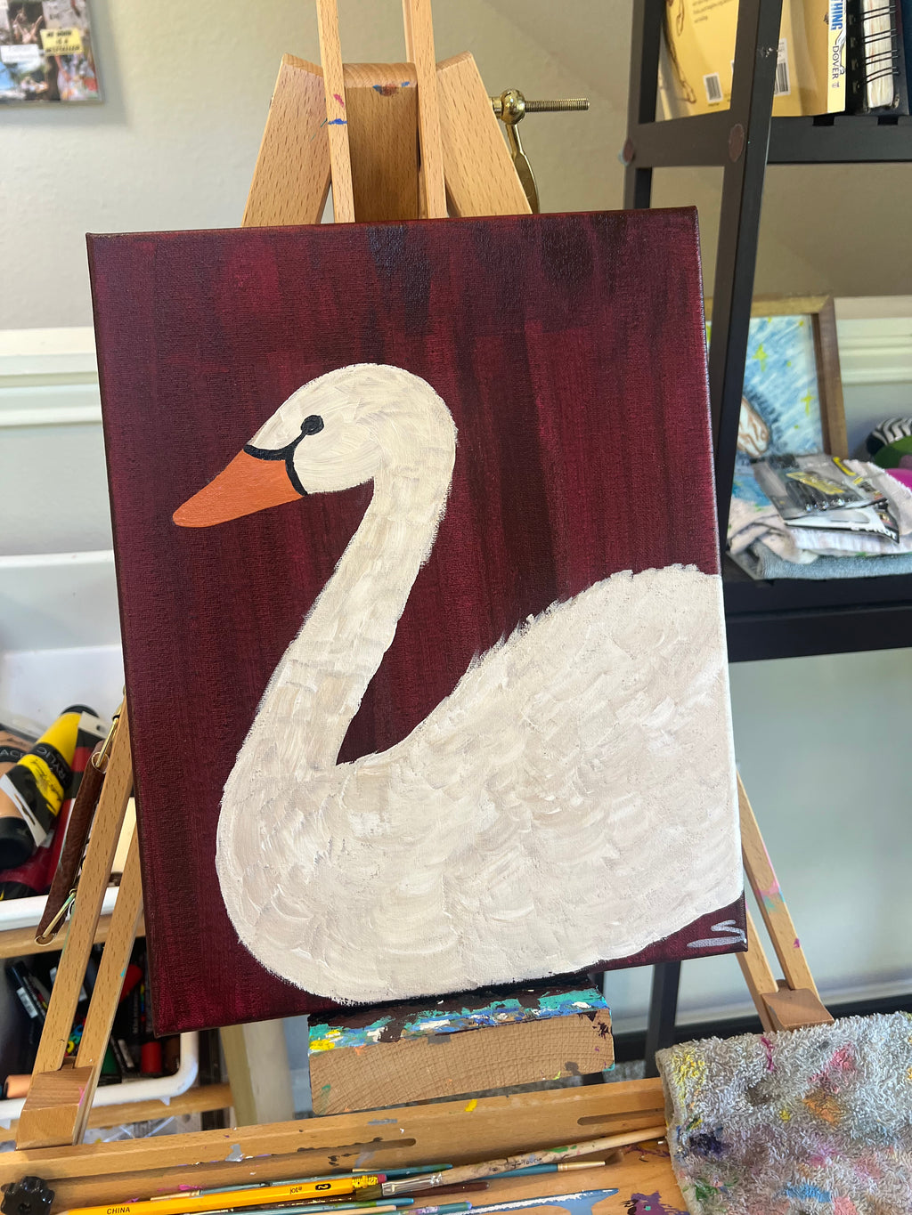 Swan painting