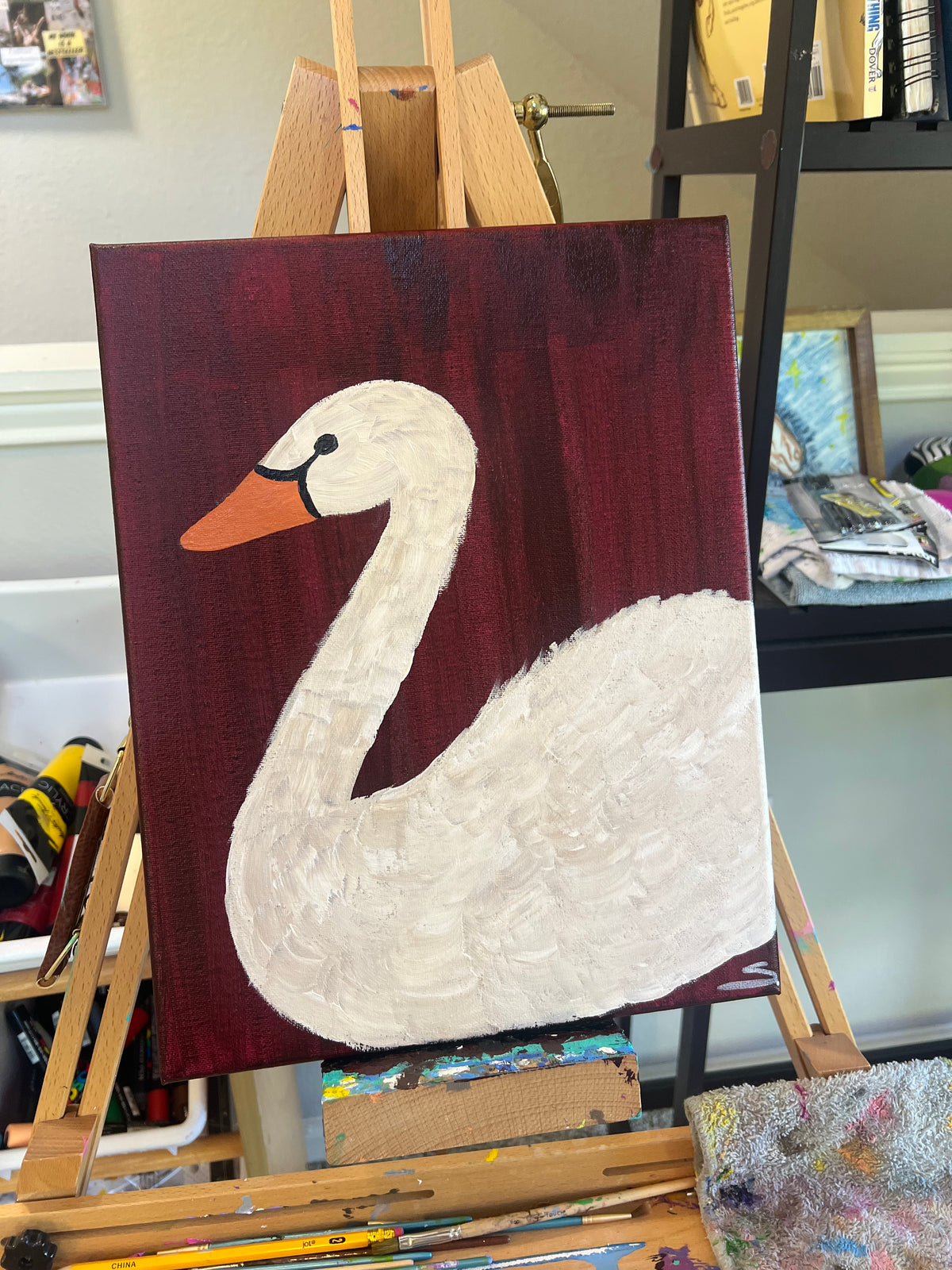 Swan painting