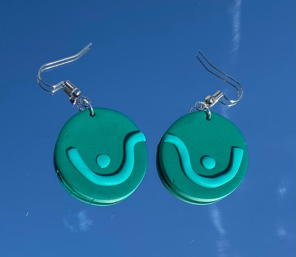 boob earrings | clay earrings | polymer clay | feminine | boob | breasts | colorful | hypoallergenic | feminists | body | gift ideas for her