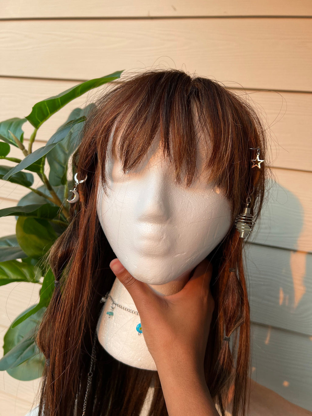 star and moon hair charms | hair jewelry | metal hair charms | metal hair jewelry | hair accessories | hair clips |