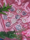 PEACE SIGN EARRINGS | handmade earrings | peace sign jewelry | 70s style | valentine gift ideas | hippie style | hippie earrings | gifts for